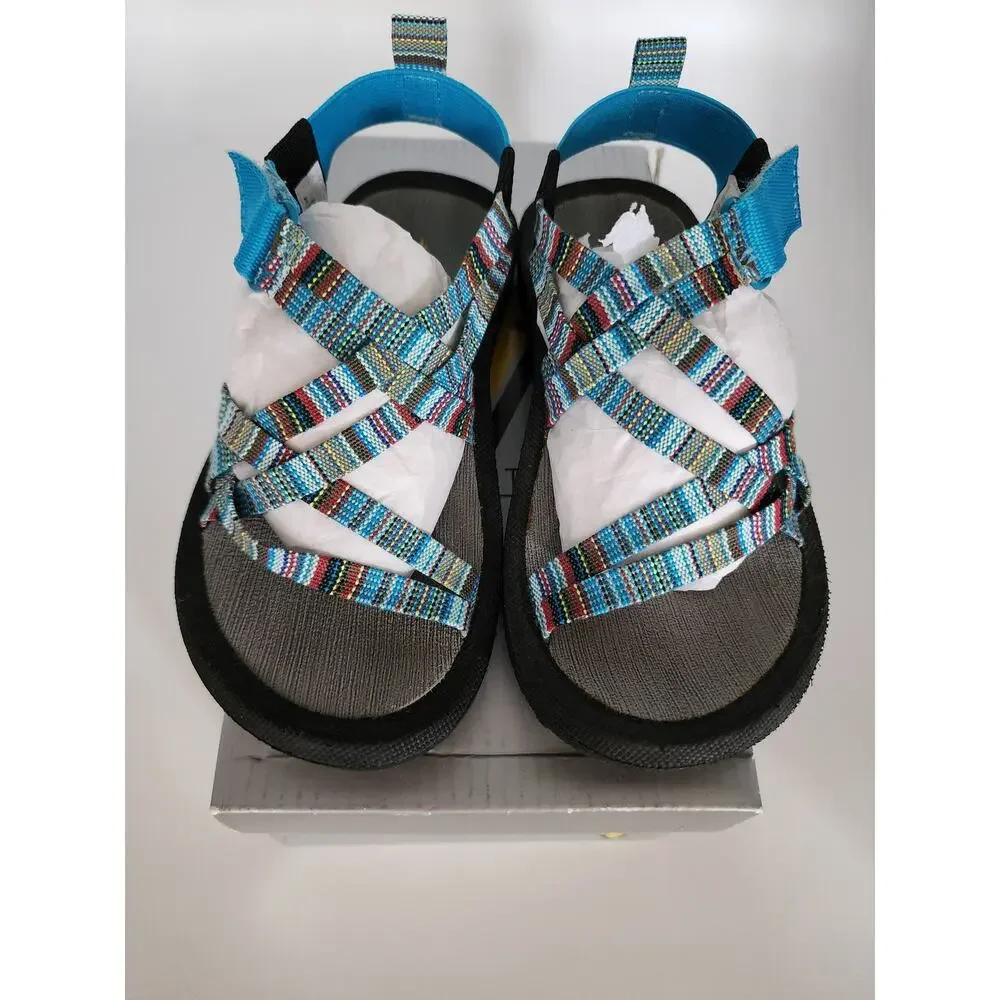 Volatile Kids Size 12 Turquoise Doodlebug Strappy Adjustable Sandals Outdoor